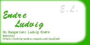 endre ludvig business card